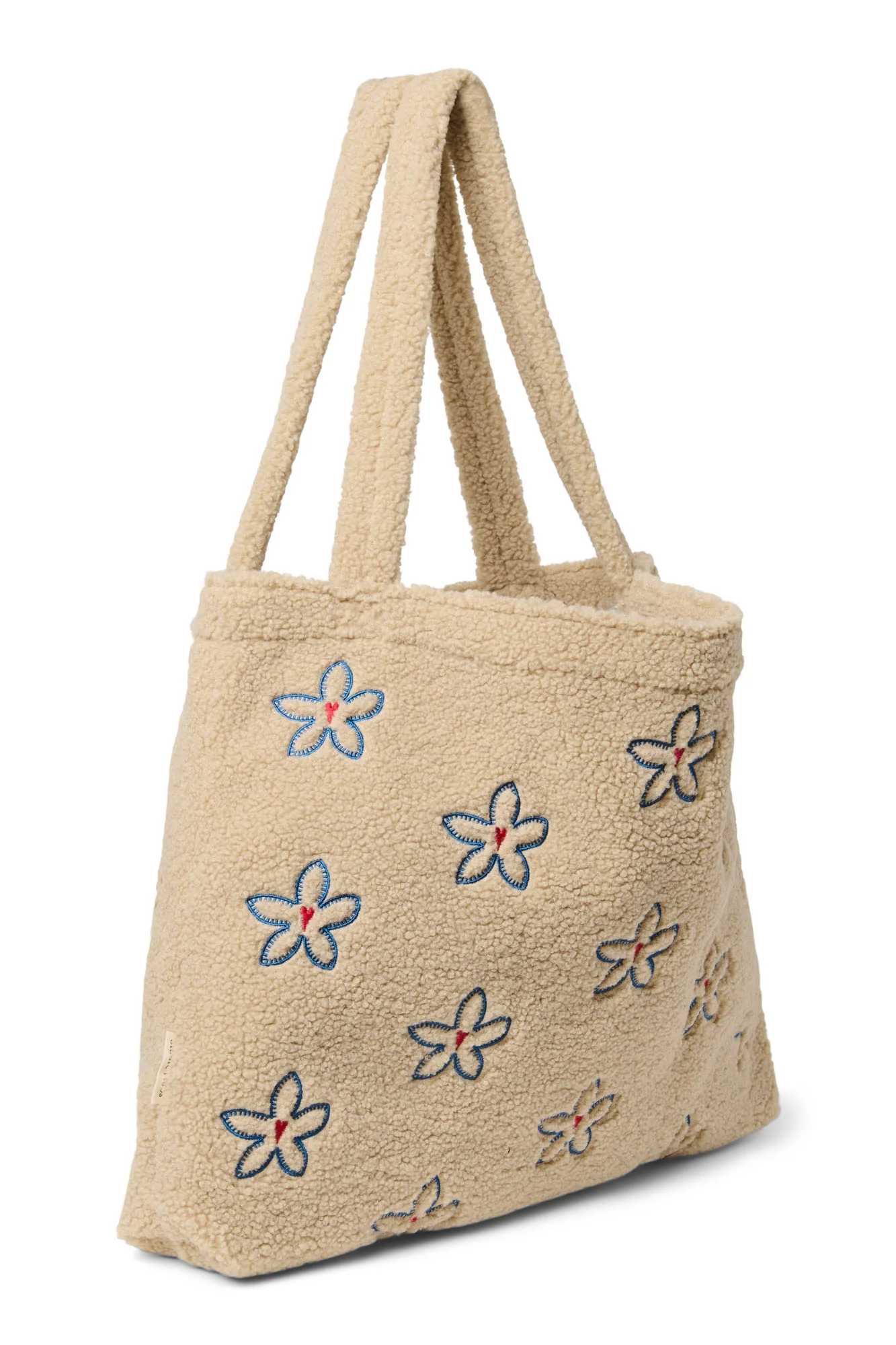 Teddy Mom Bag | Ecru Flower Heart - Image 3