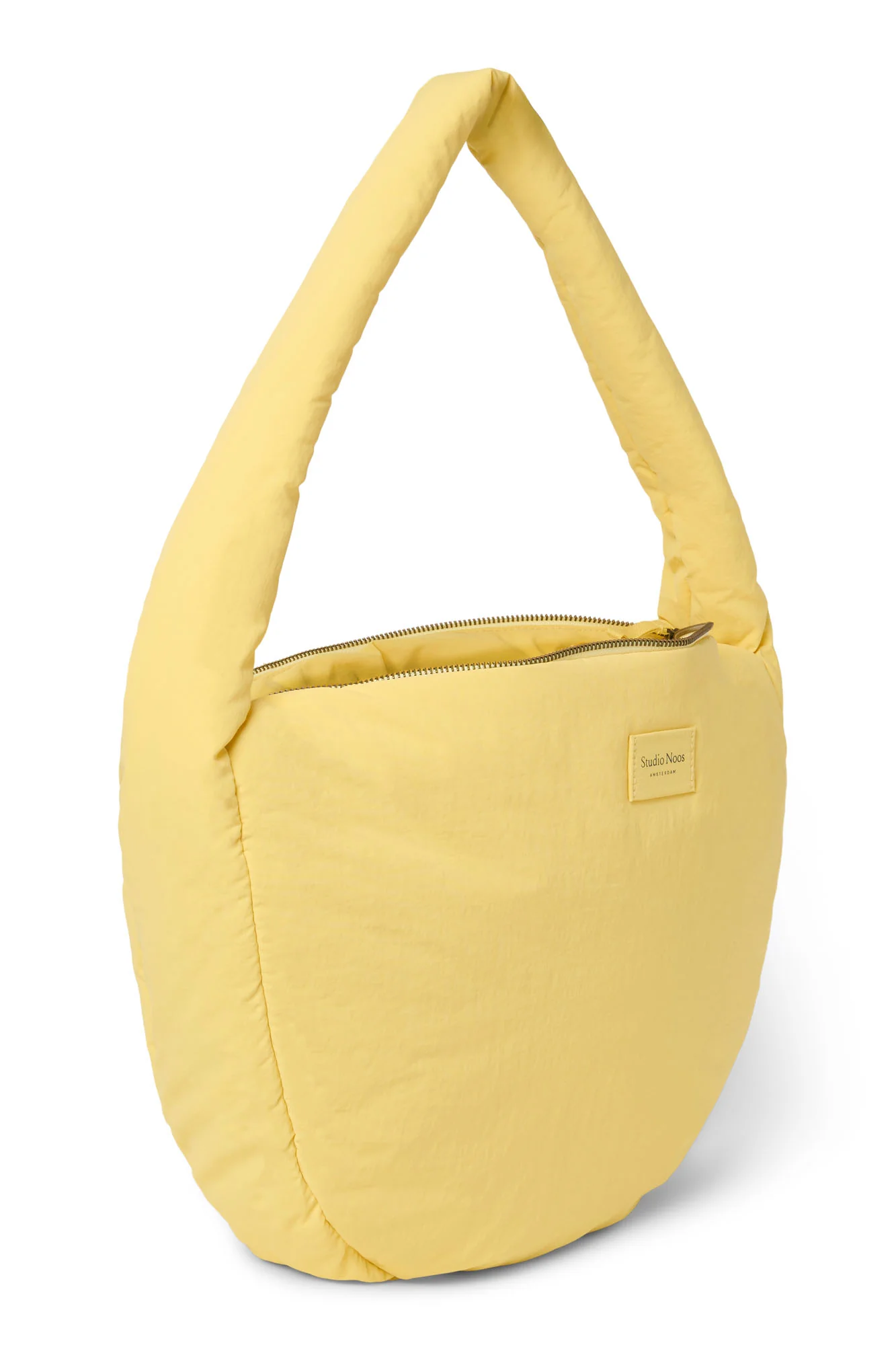 Textured Puffy Cross Body Bag | Butter Yellow - Image 4