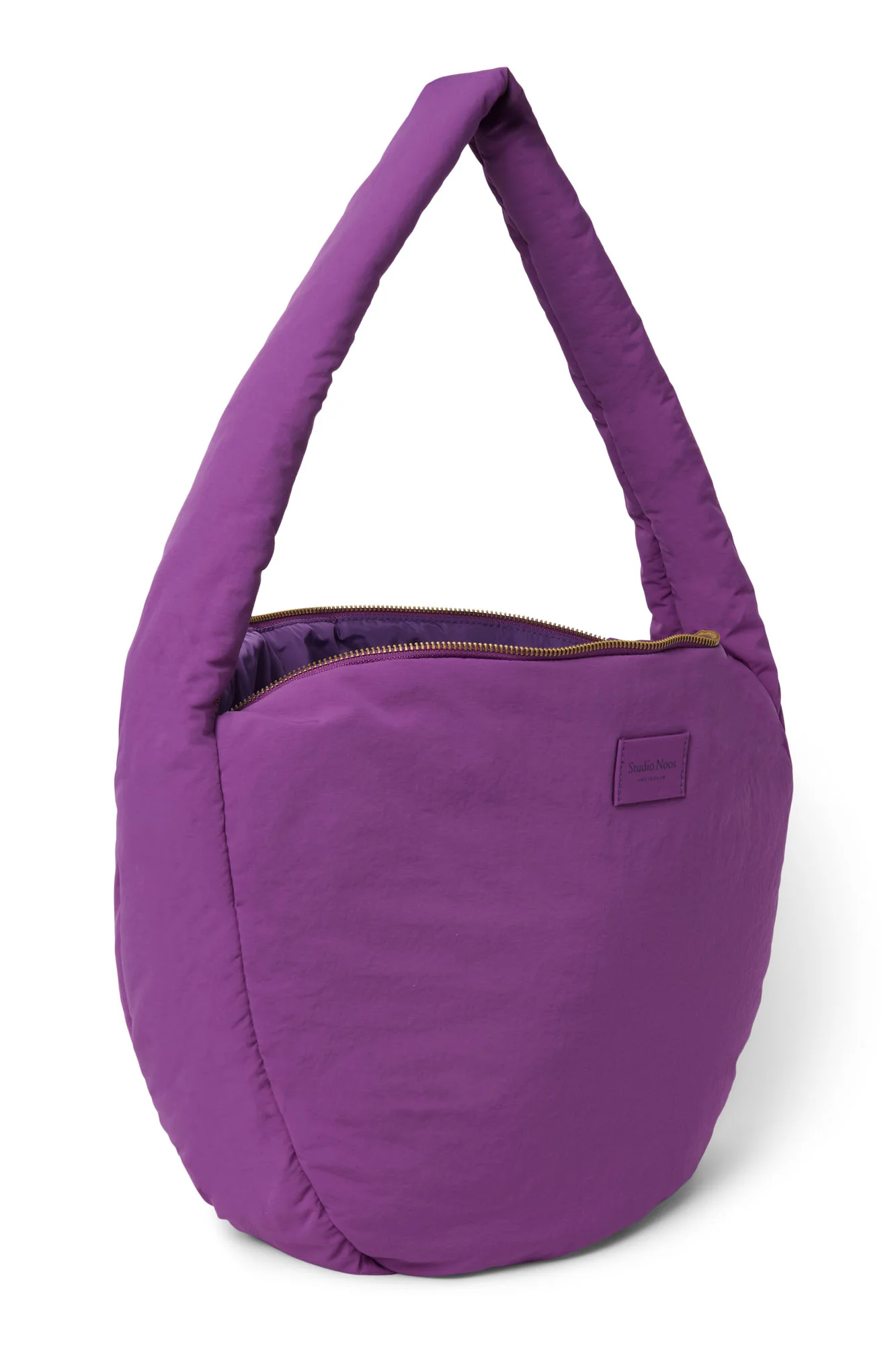 Textured Puffy Cross Body Bag | Purple - Image 4