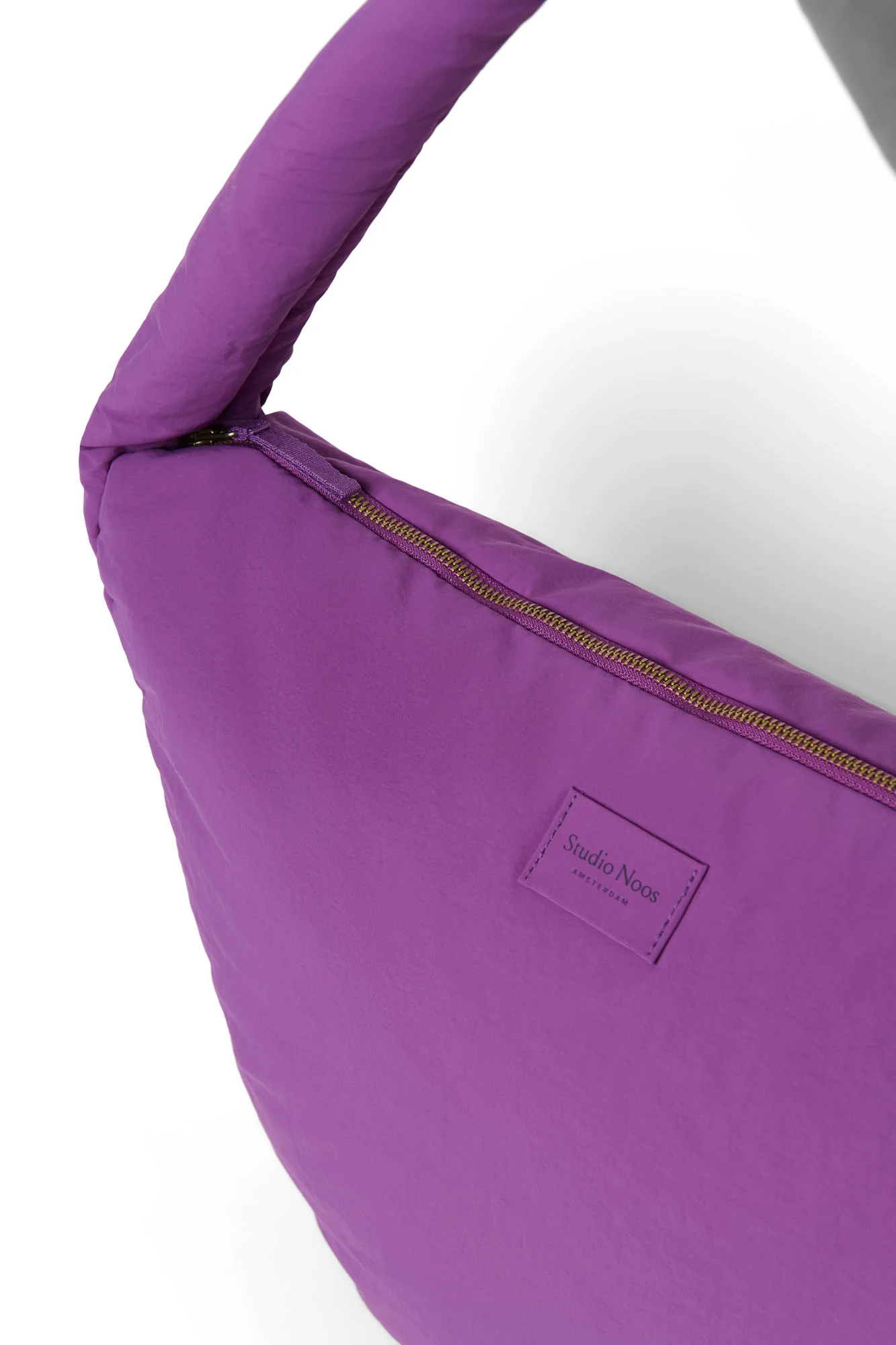 Textured Puffy Cross Body Bag | Purple - Image 6